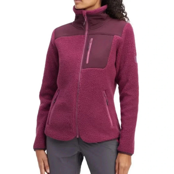 NWT McKINLEY Women's Malla Full Zip Fleece Top Red Jacket SZ L - Picture 1 of 6